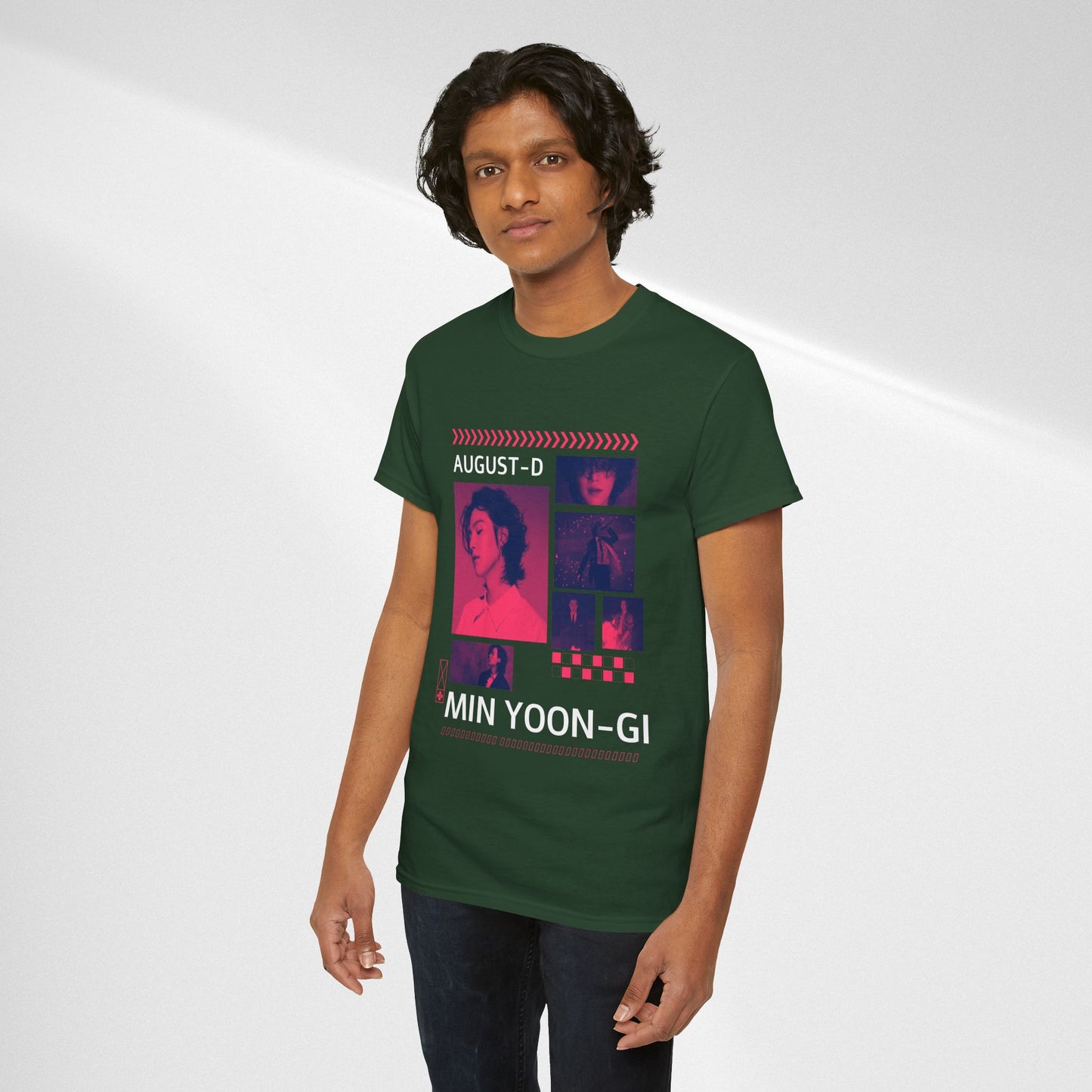 Min Yoon-Gi Photo Grid Tee — K‑Pop BTS August‑D Fan Shirt
