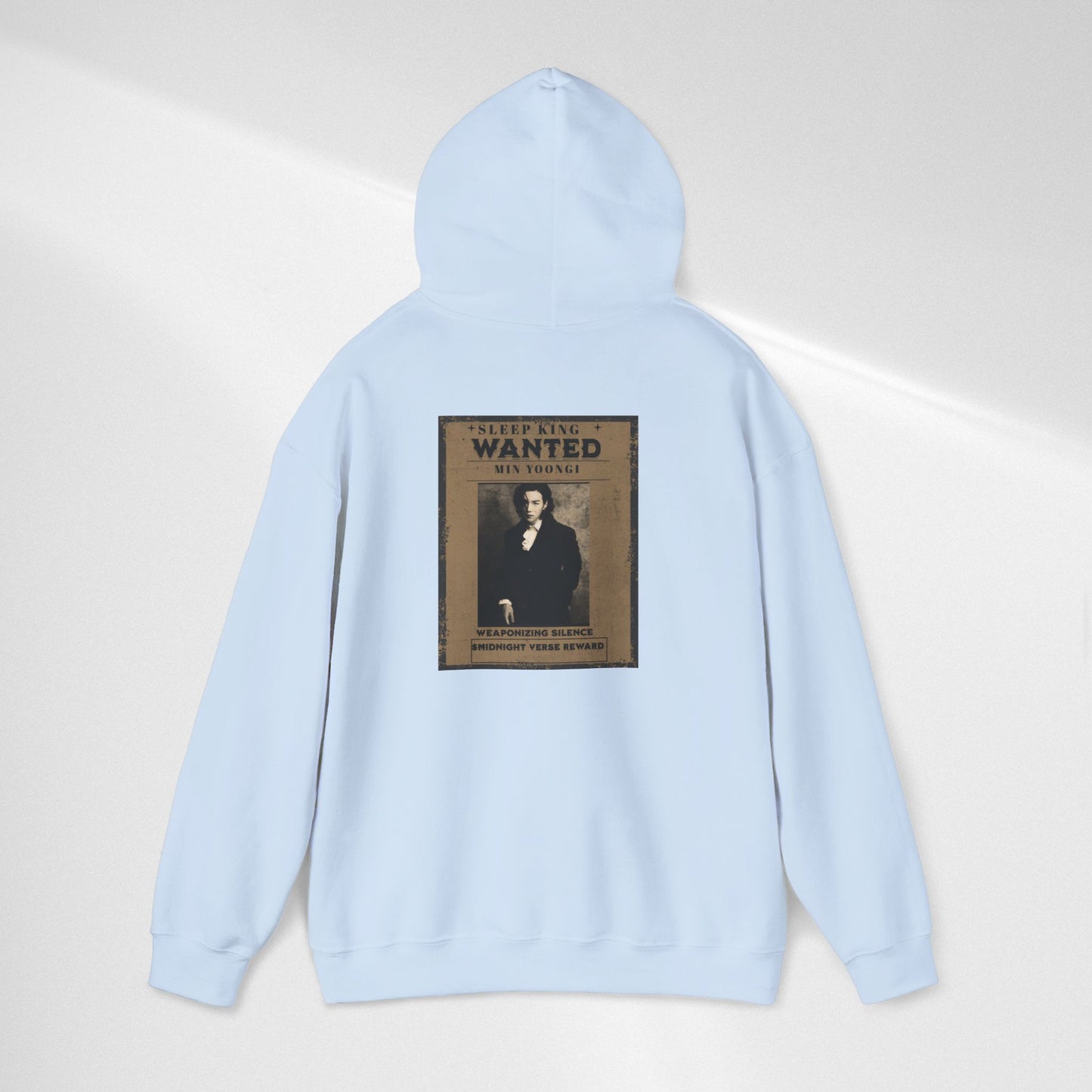 Suga Wanted Poster Hoodie — Vintage 'Wanted' Photo Sweatshirt