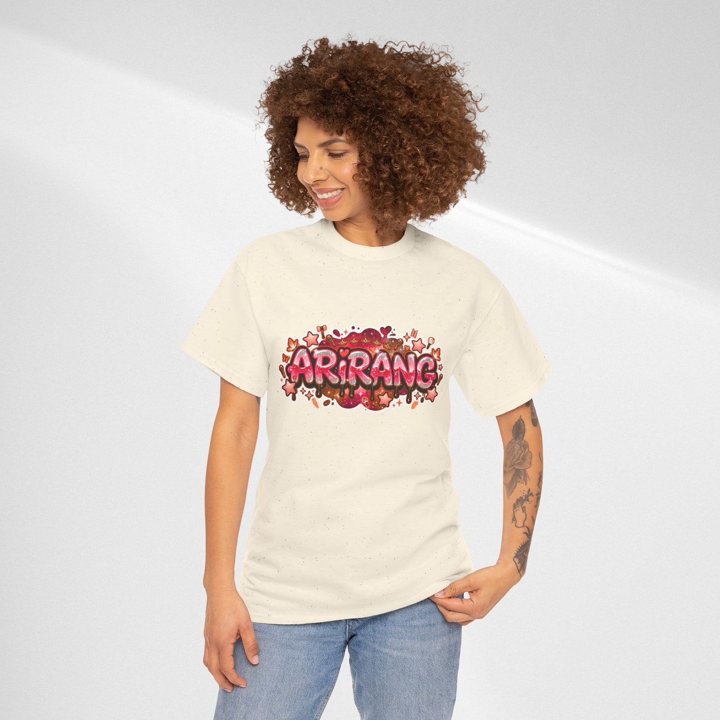BTS Arirang Floral Graphic Tee - Korean Music Tribute Shirt