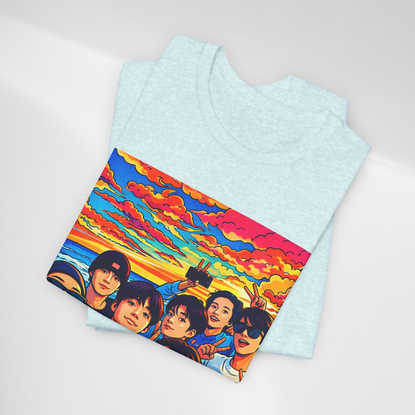 BTS Vibrant Sunset Group Portrait Tee