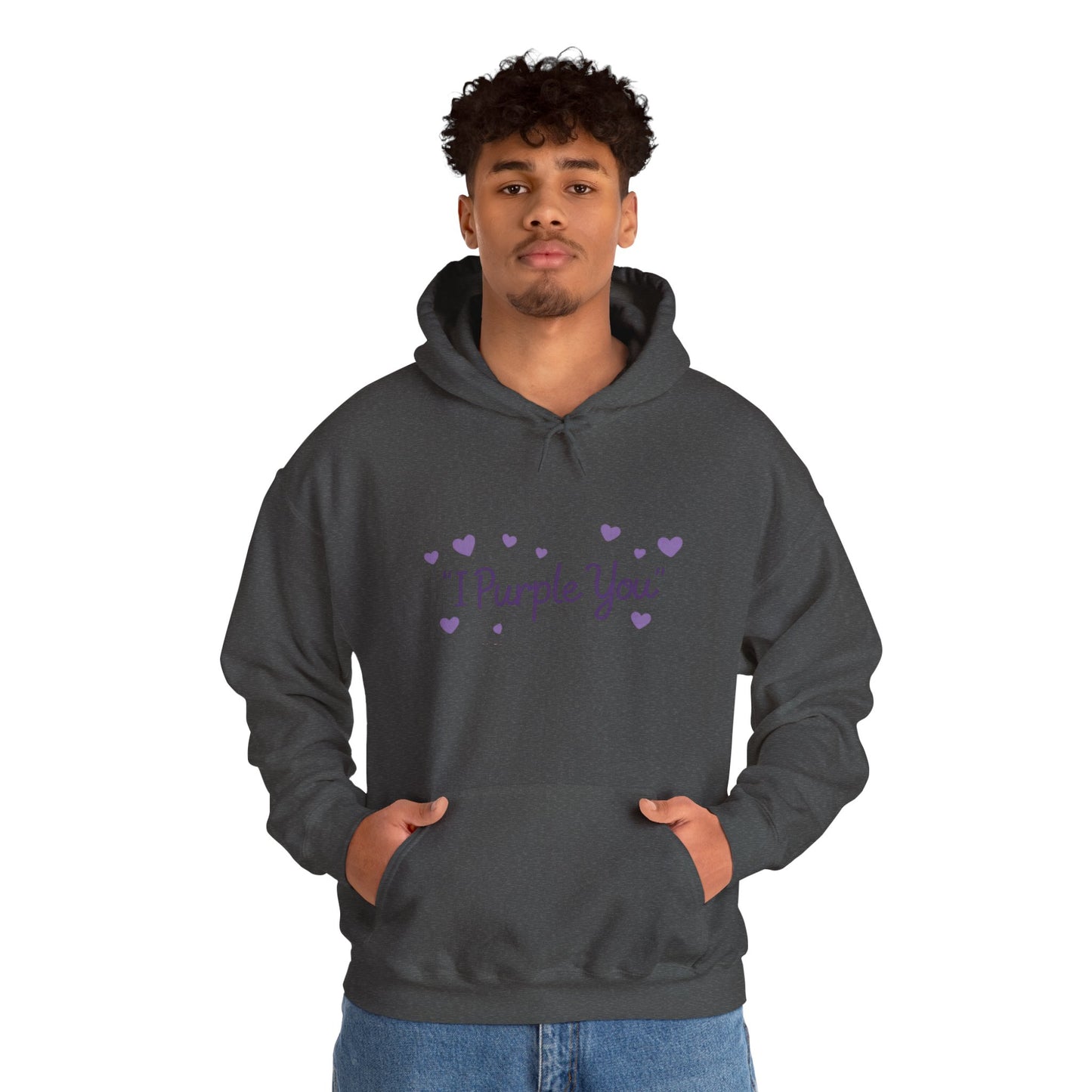 I Purple You Hoodie — Cute Purple Heart Love Pullover