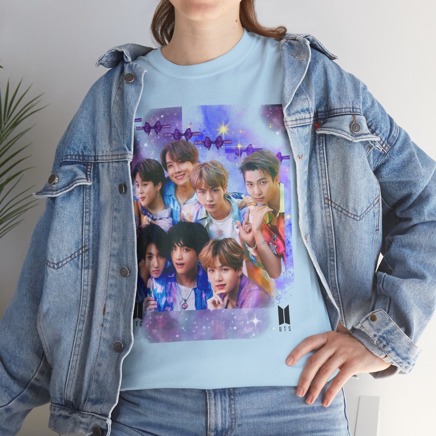 BTS Collage Tee — Purple Dream Photo Graphic T-Shirt