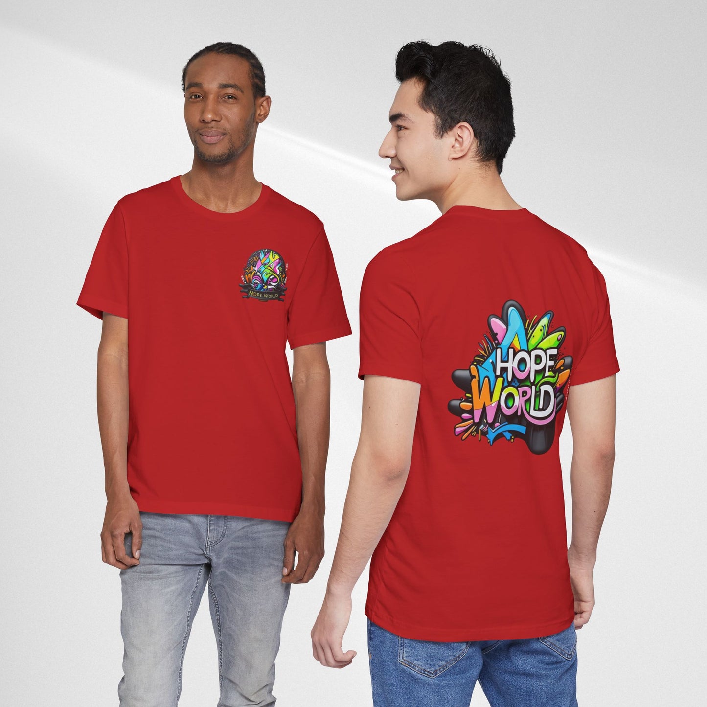 Hope World Graphic Tee — Colorful Graffiti BTS-Inspired Shirt