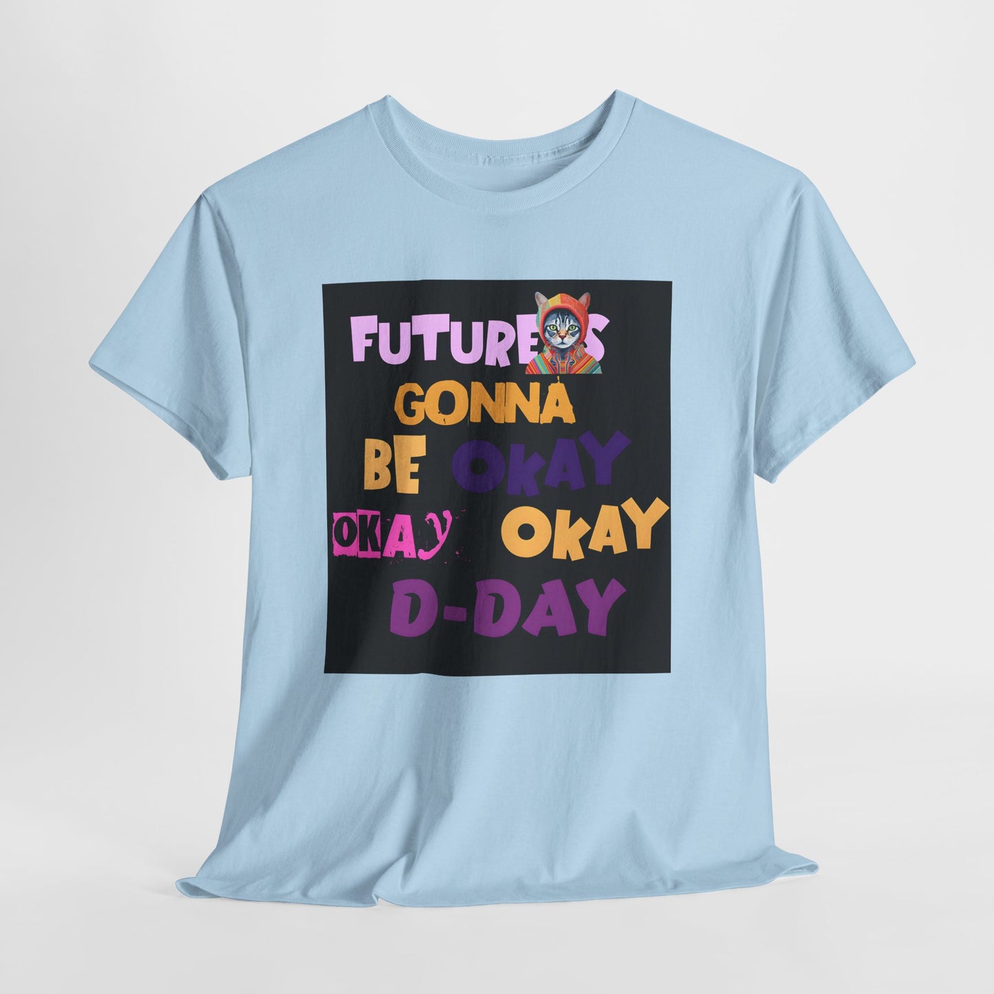 Future's Gonna Be Okay D-Day T-Shirt — Positive Retro Graphic Tee