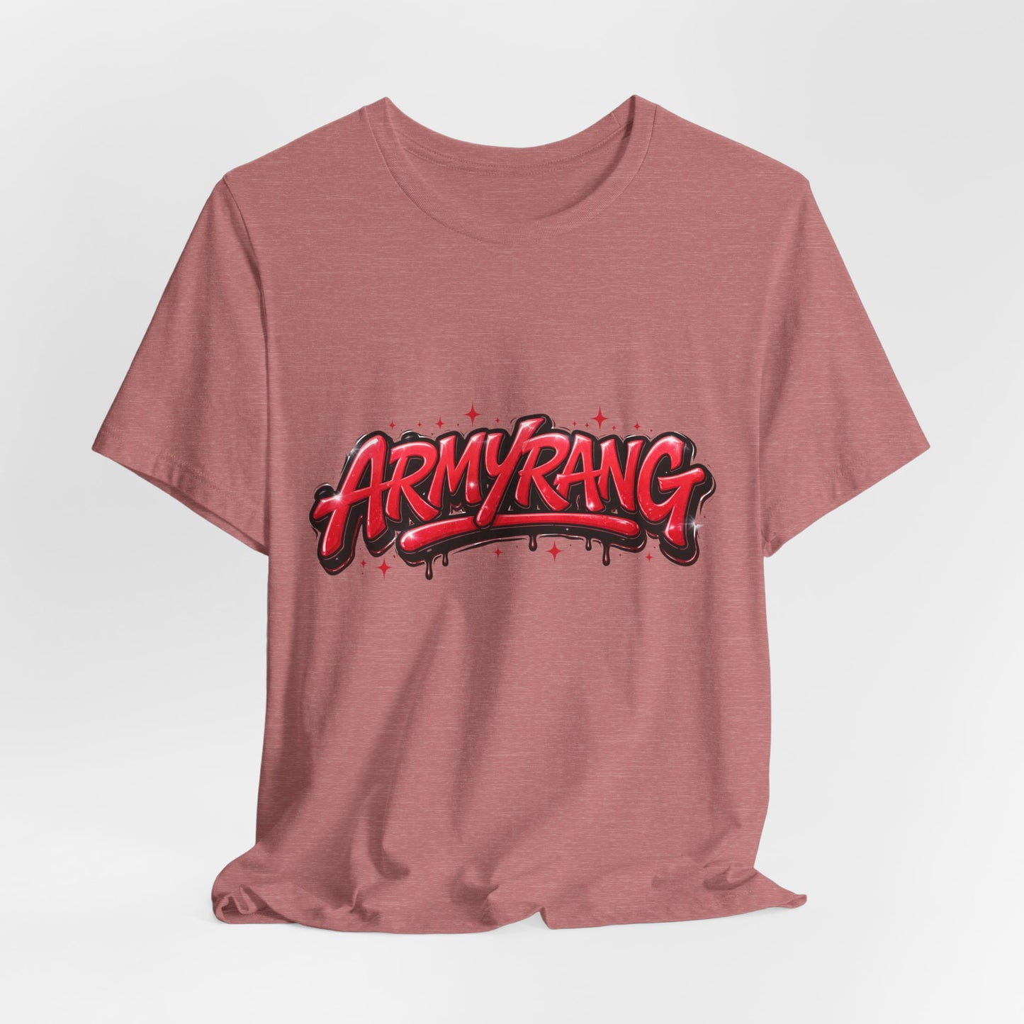 BTS T-Shirt — 'ARMYRANG' Red Graffiti Logo Tee
