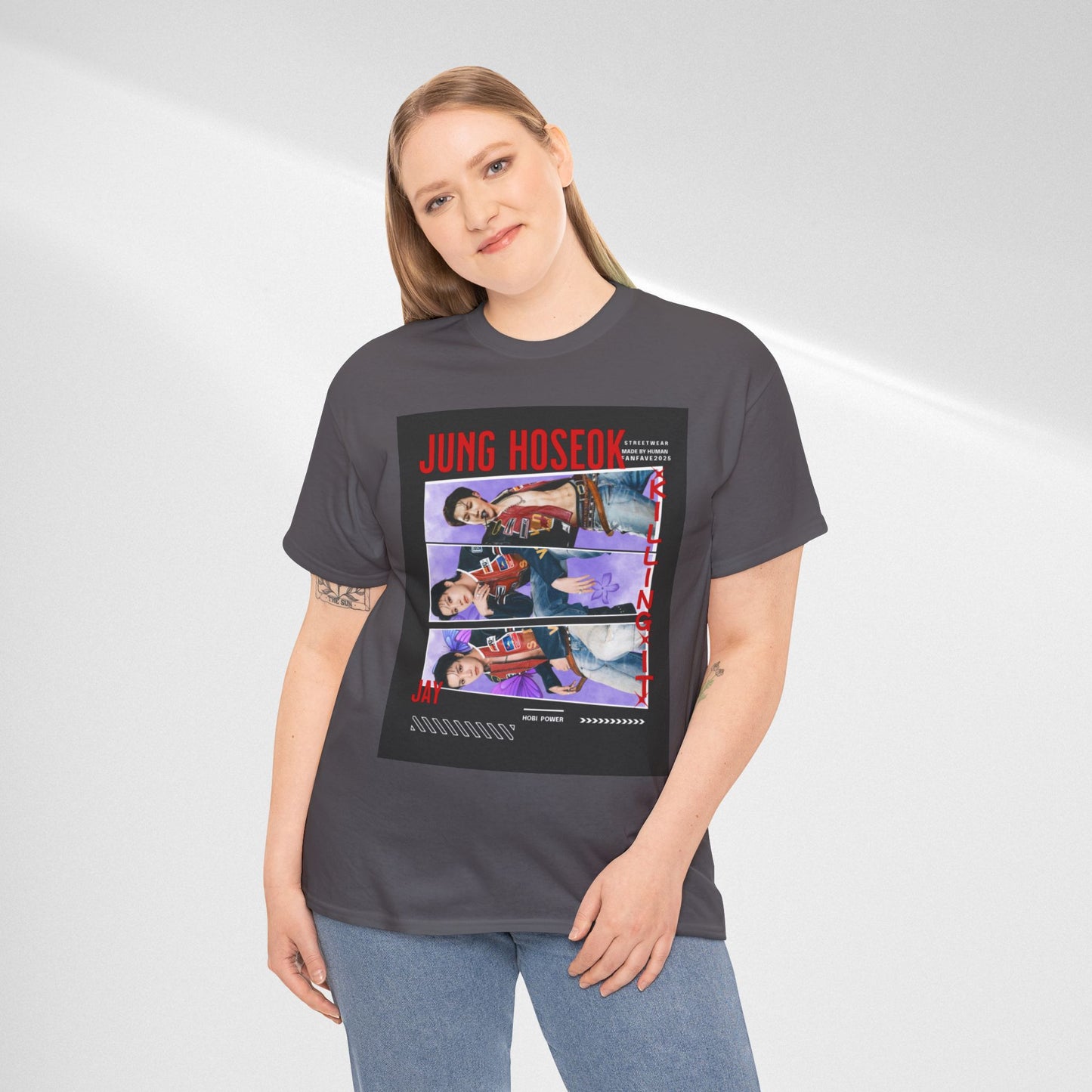 Jung Hoseok Photo Collage Tee — Retro K-Pop Fan Shirt