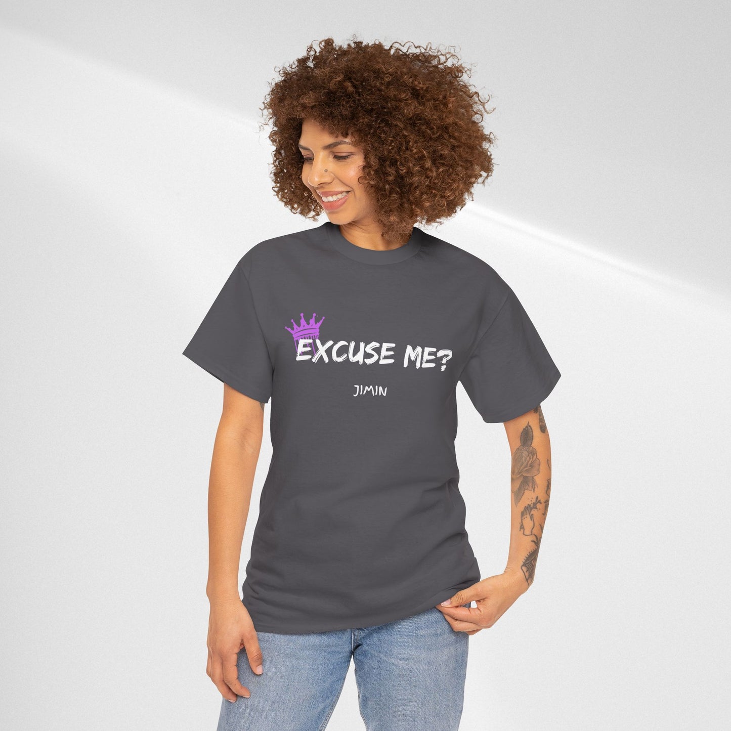 Excuse Me? Tee — Jimin Crown Graphic T‑Shirt
