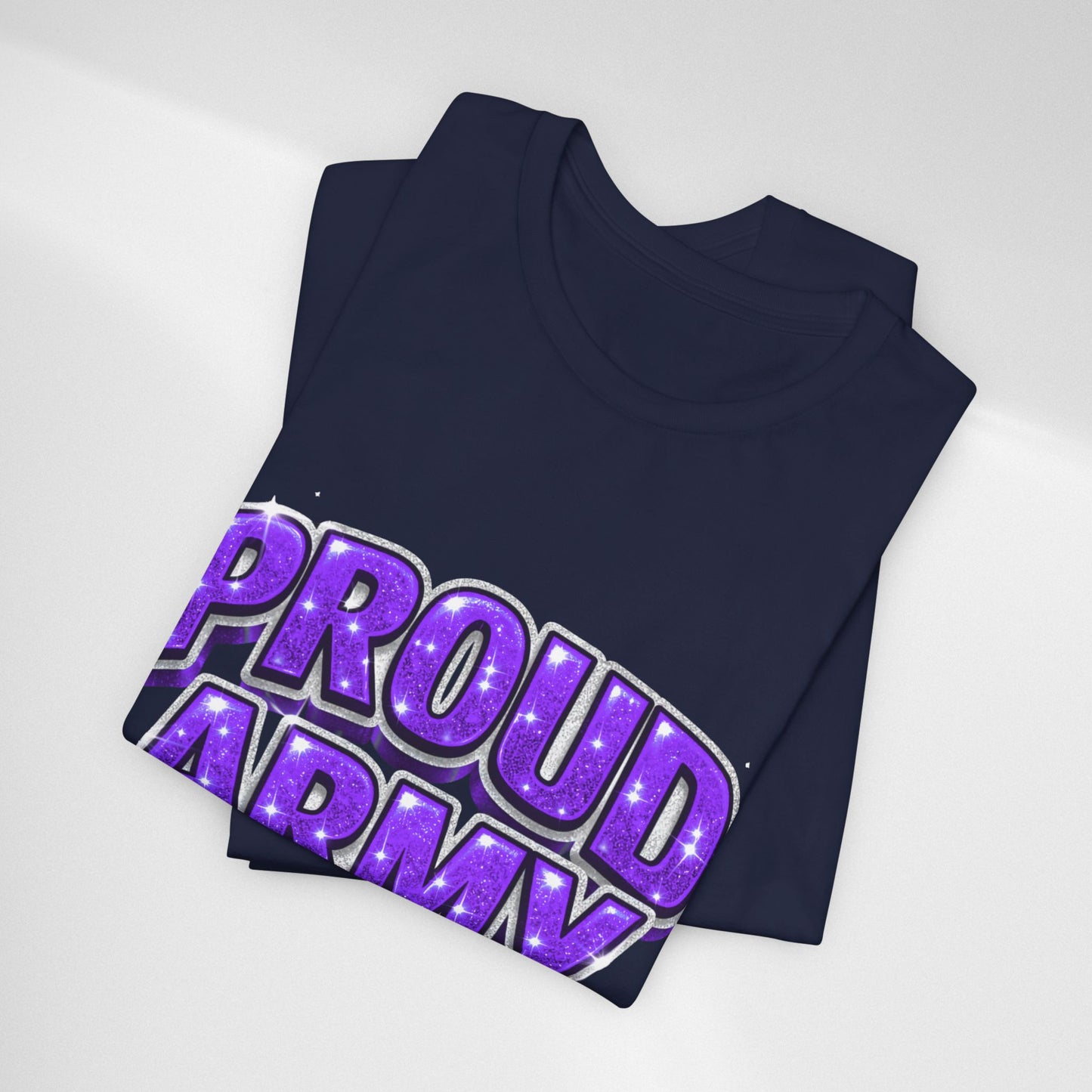 Proud Army T-Shirt — Bold Purple BTS Support Tee