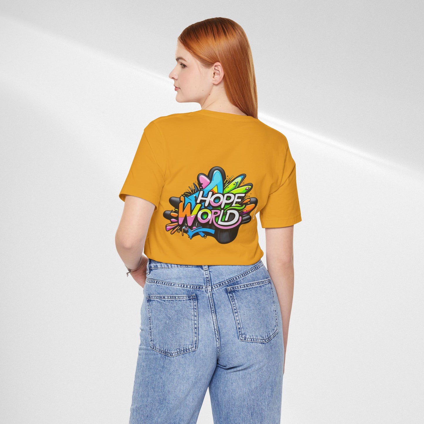 Hope World Graphic Tee — Colorful Graffiti BTS-Inspired Shirt