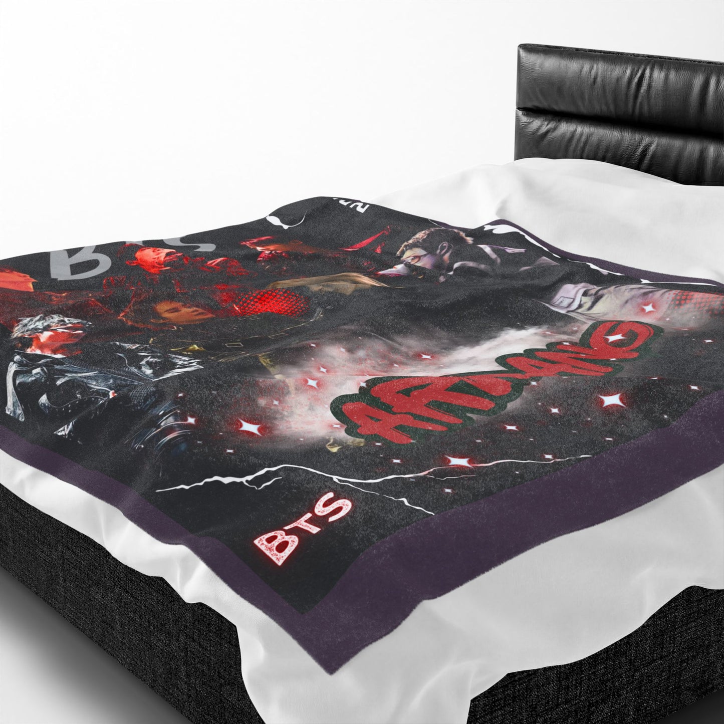 Velveteen Plush Blanket — BTS 'Arirang' Collage Fan Throw