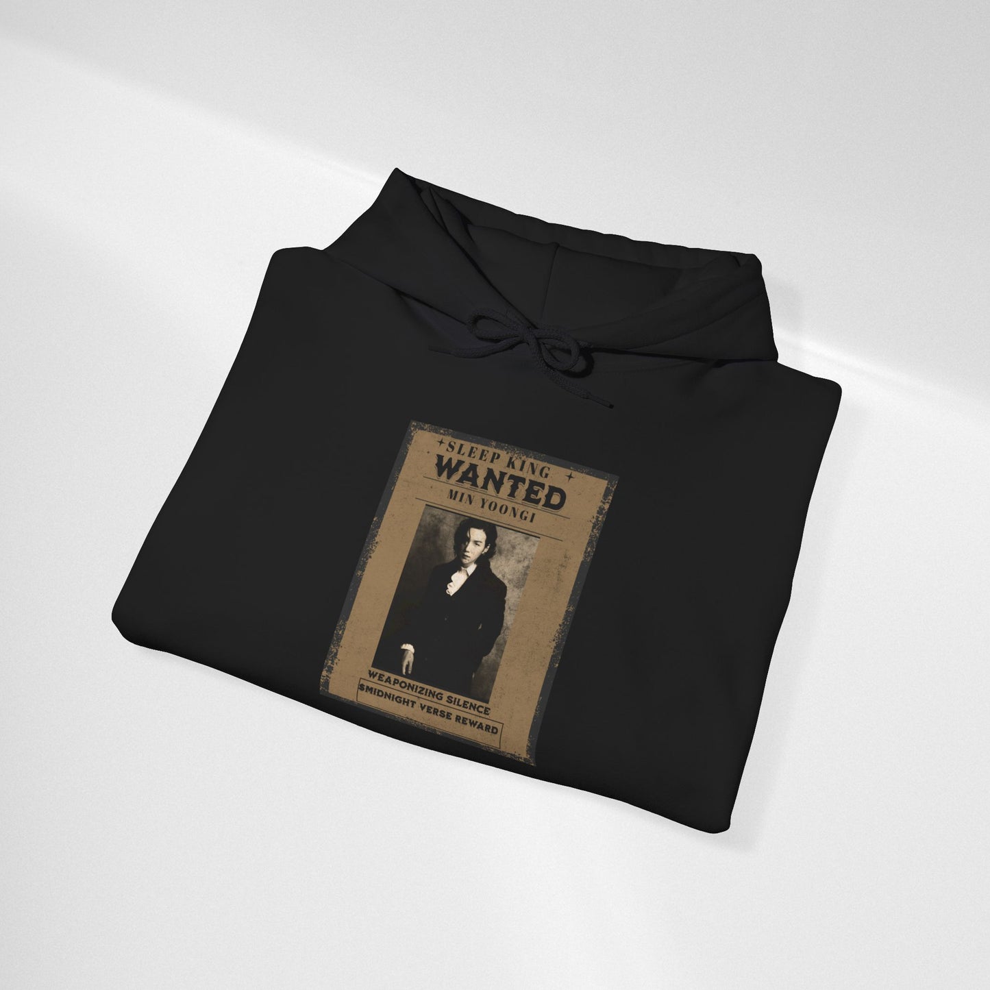 Suga Wanted Poster Hoodie — Vintage 'Wanted' Photo Sweatshirt