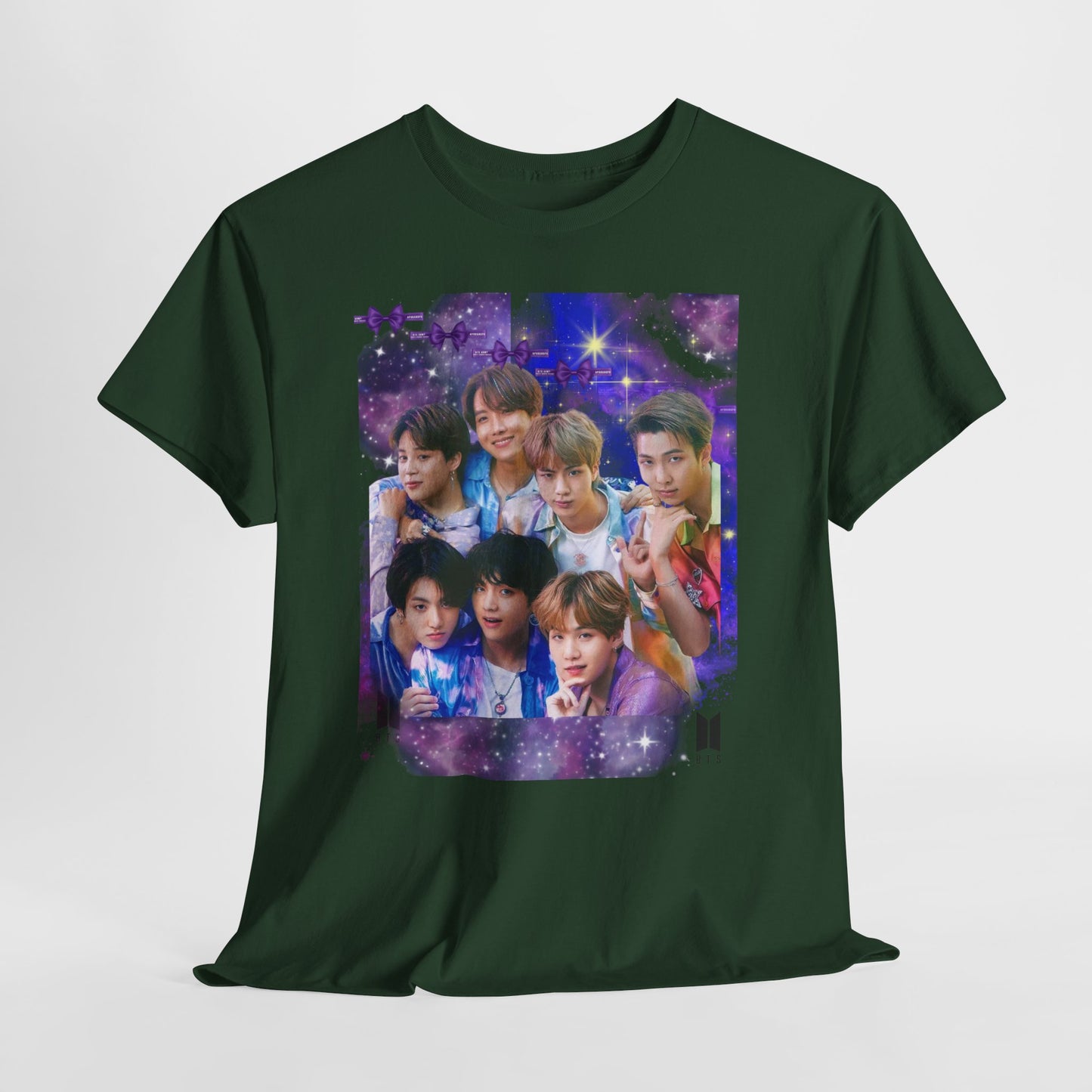 BTS Collage Tee — Purple Dream Photo Graphic T-Shirt
