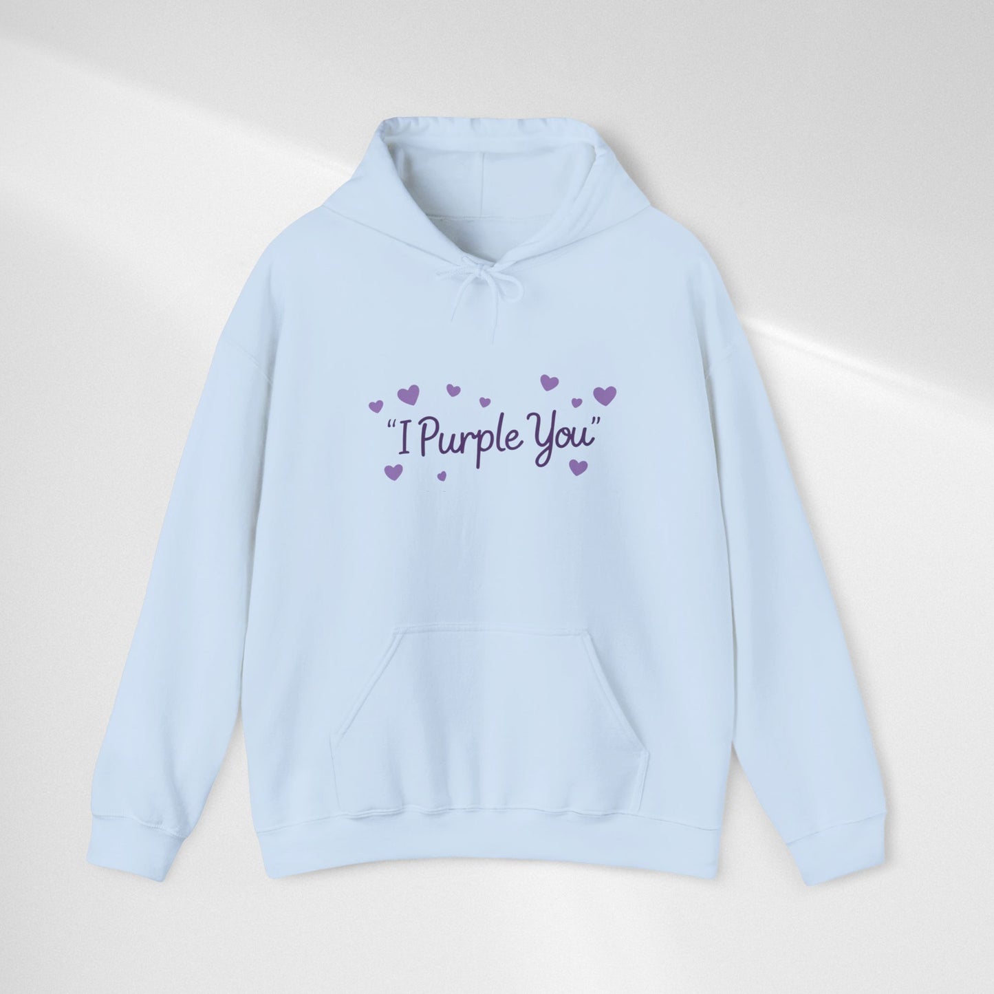 I Purple You Hoodie — Cute Purple Heart Love Pullover