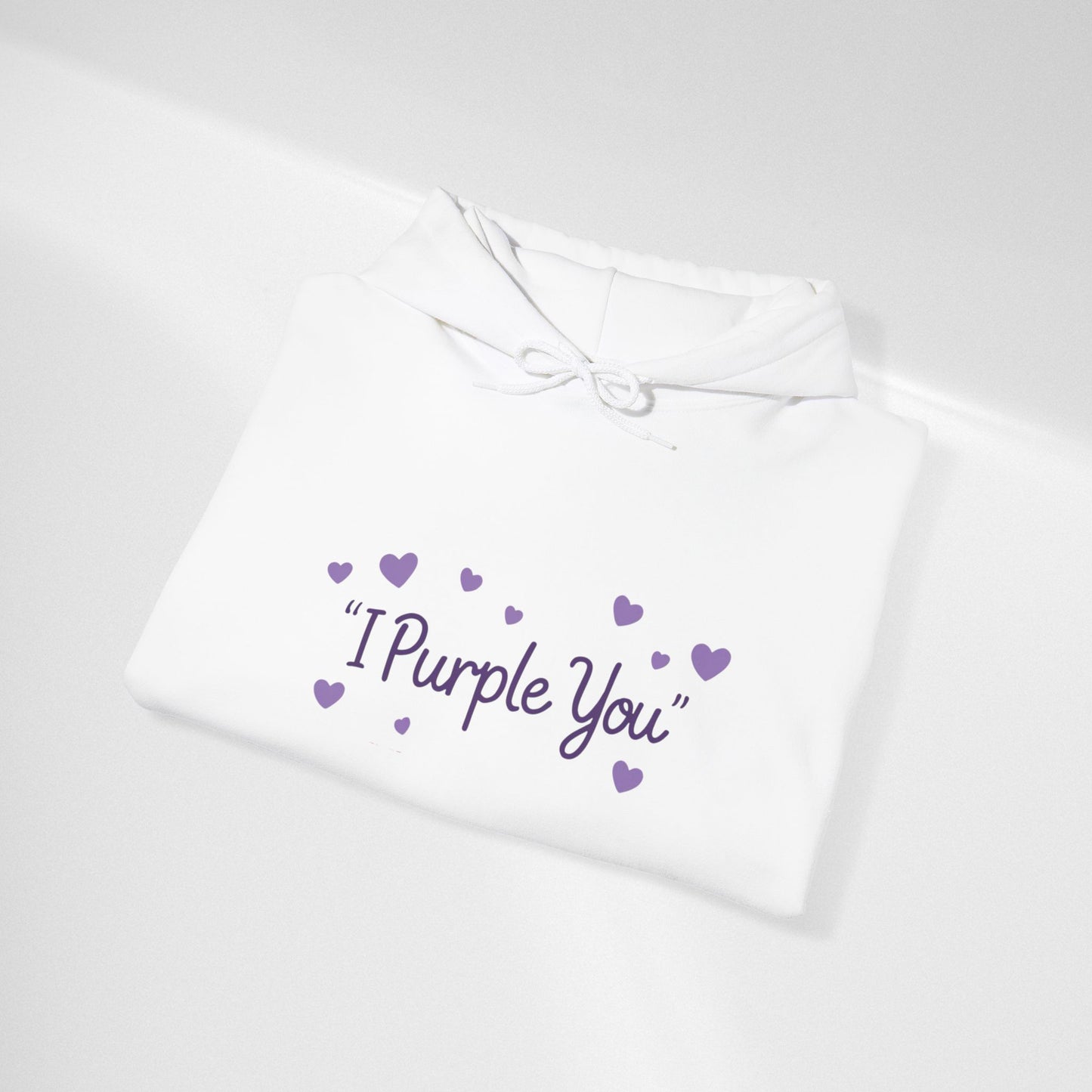 I Purple You Hoodie — Cute Purple Heart Love Pullover
