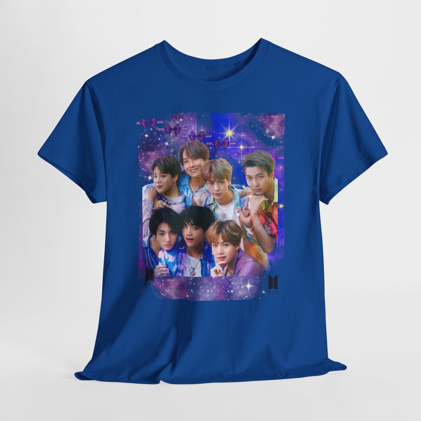 BTS Collage Tee — Purple Dream Photo Graphic T-Shirt