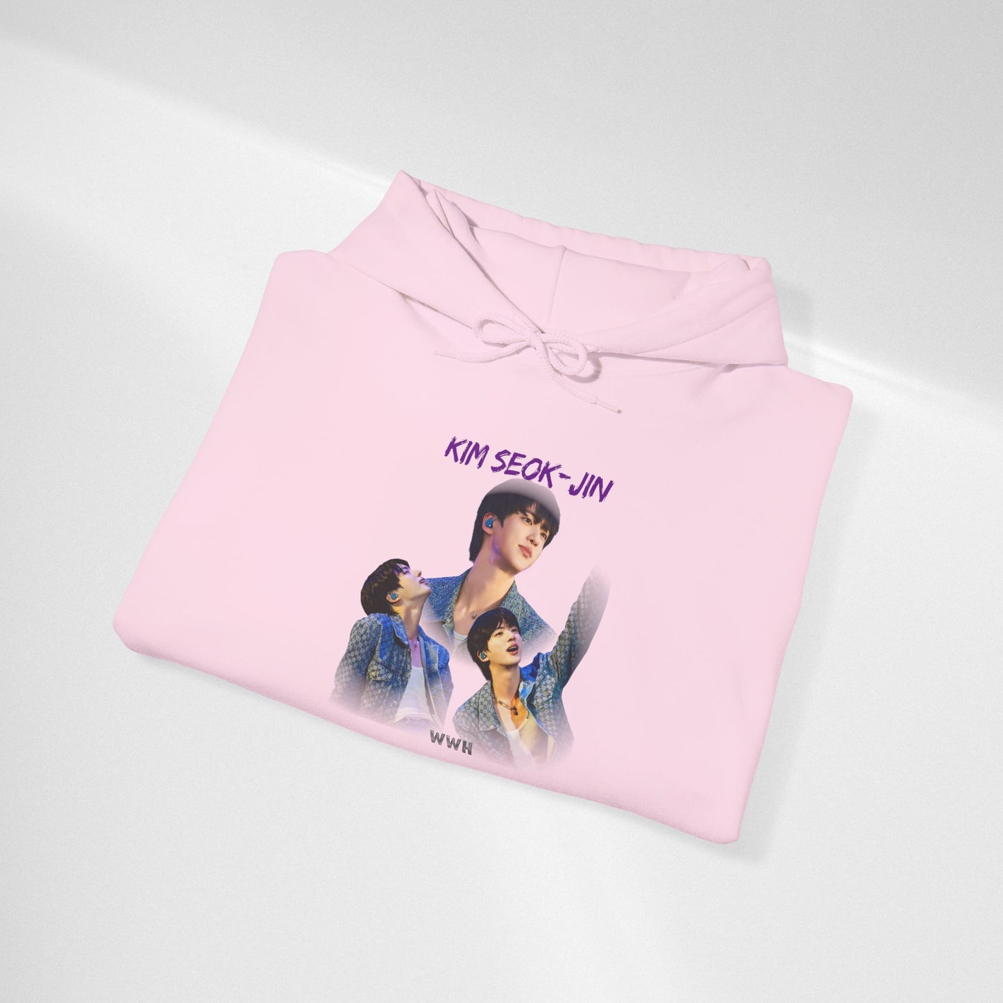 JIN Graphic Hoodie — Artistic Three-Image Portrait Design
