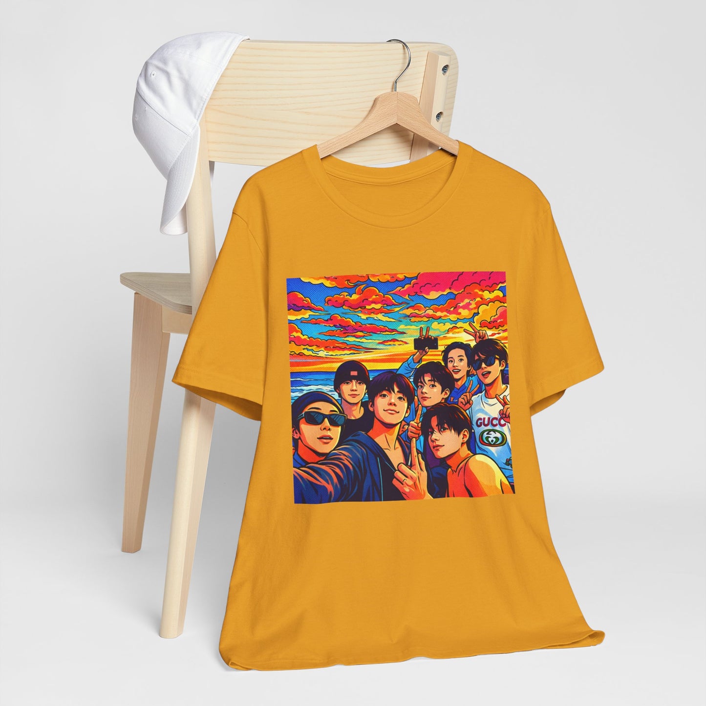 BTS Vibrant Sunset Group Portrait Tee
