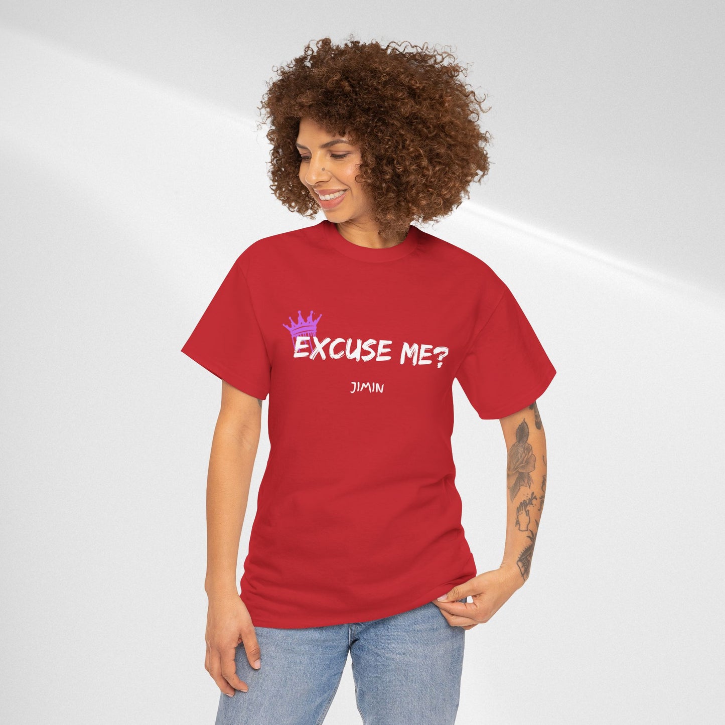 Excuse Me? Tee — Jimin Crown Graphic T‑Shirt