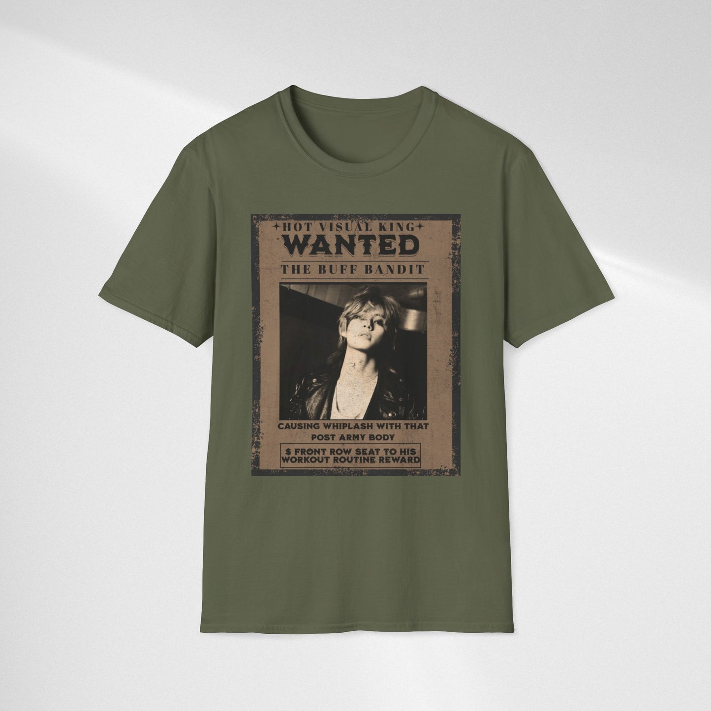 Wanted V Poster Graphic T-Shirt — "The Ruff Bandit" Vintage Western Mugshot Tee