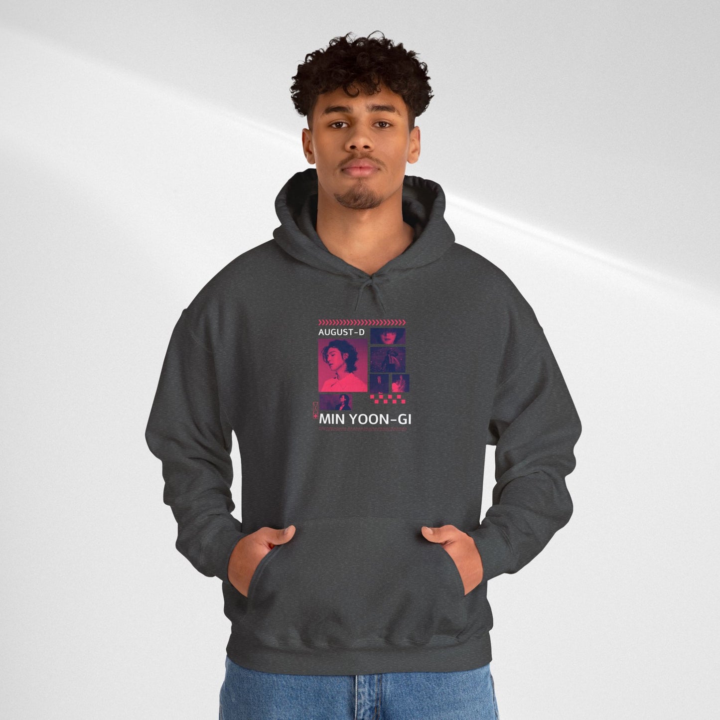 Min Yoon-gi Photo Grid Hoodie — K-Pop Retro Tour Aesthetic