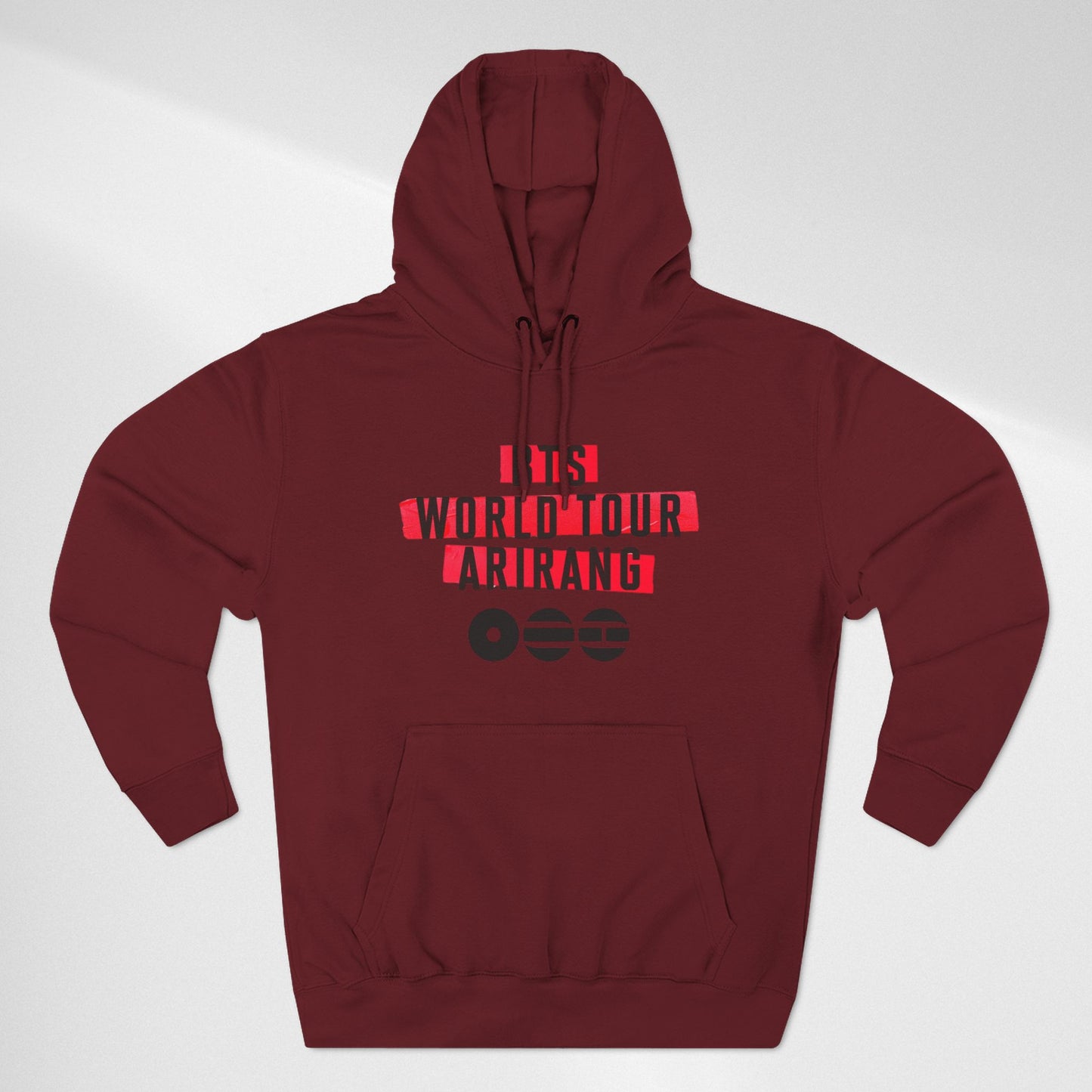 BTS World Tour Hoodie — 'Arirang' Fleece Pullover with Tour Dates
