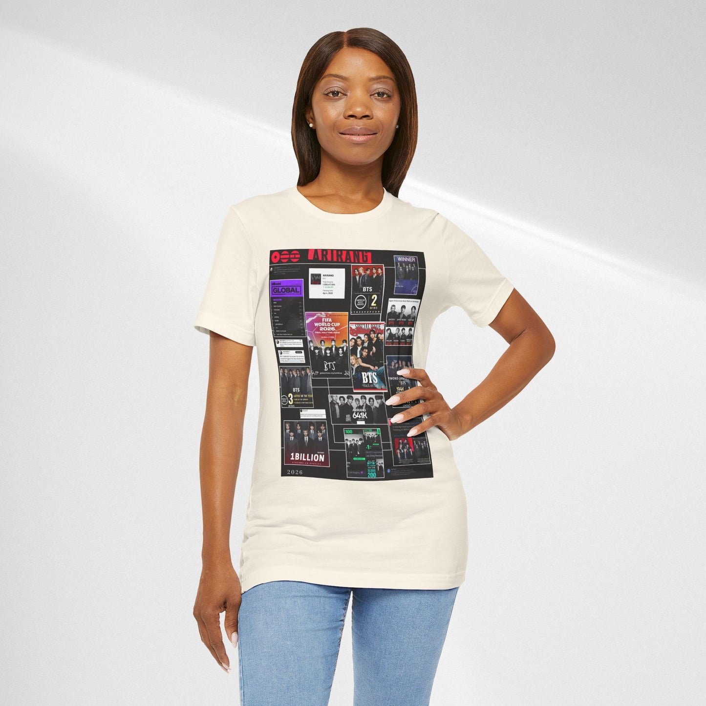 BTS  ARIRANG Collage Graphic Tee — K‑Pop Fan Tribute Shirt