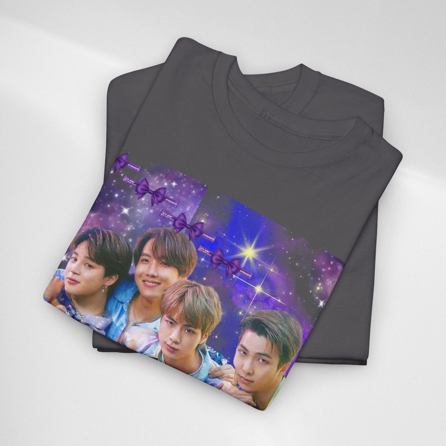BTS Collage Tee — Purple Dream Photo Graphic T-Shirt