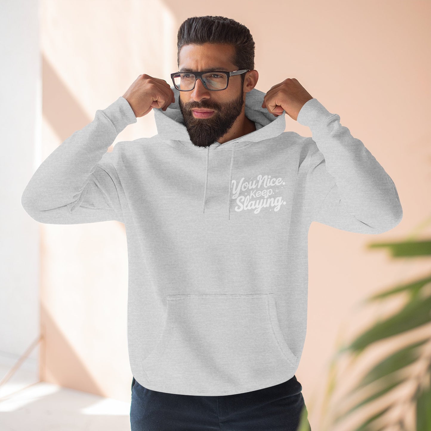 Hoodie — "You Nice. Keep Slaying" Retro Script Pullover