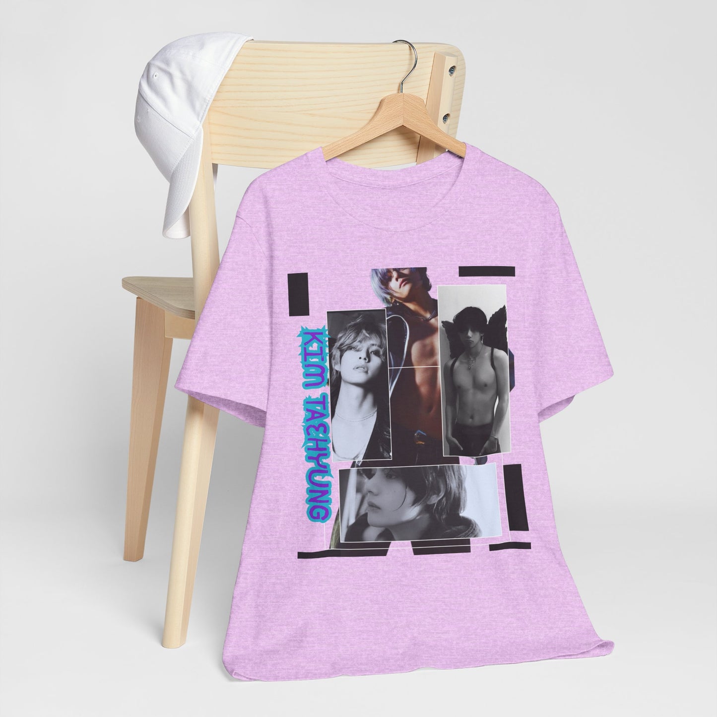 TAE Photo Collage Graphic Tee — Retro Black & White Portraits