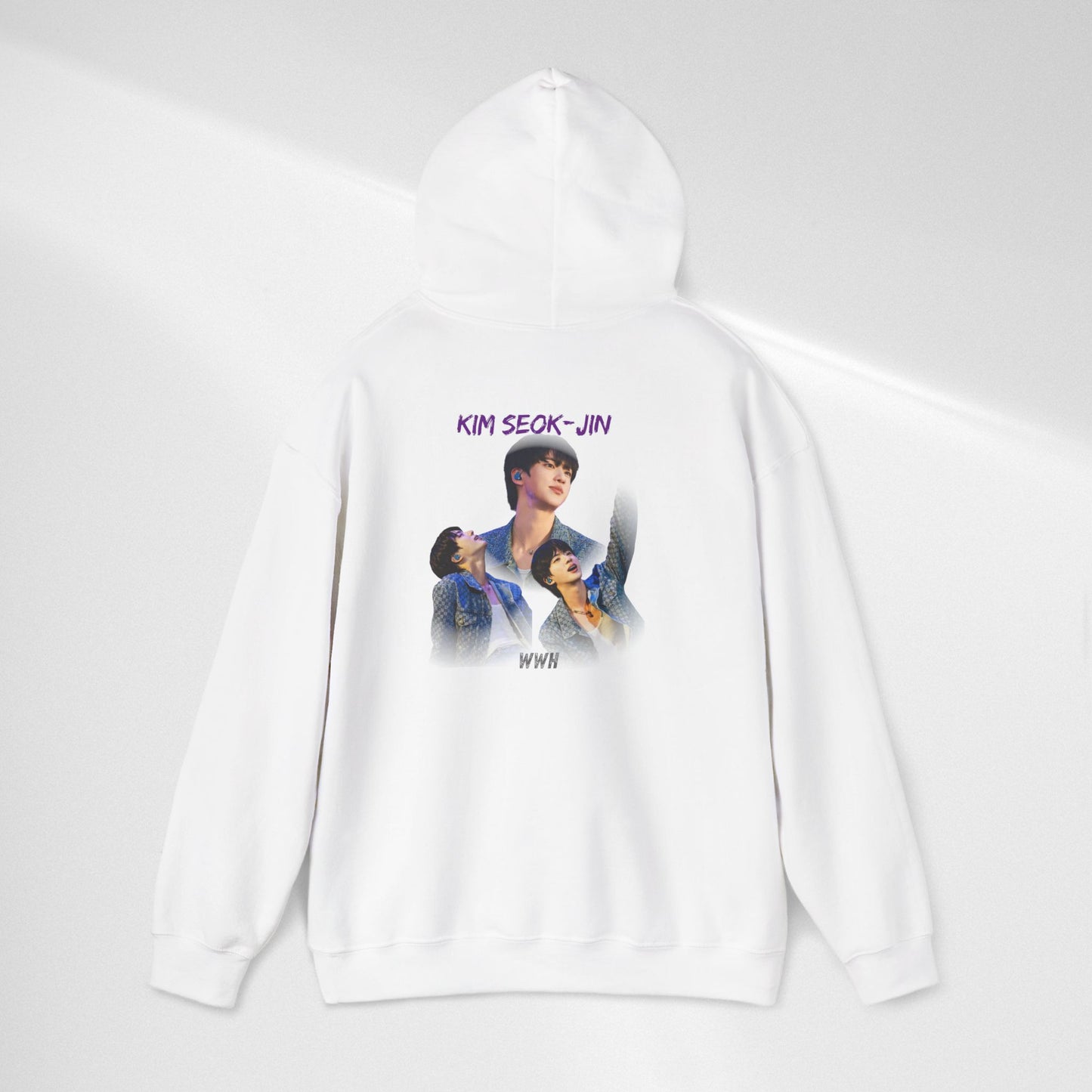 JIN Graphic Hoodie — Artistic Three-Image Portrait Design