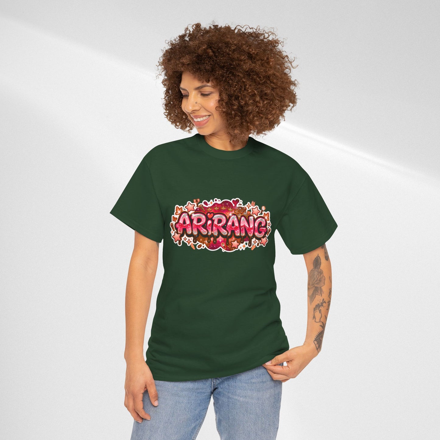 BTS Arirang Floral Graphic Tee - Korean Music Tribute Shirt