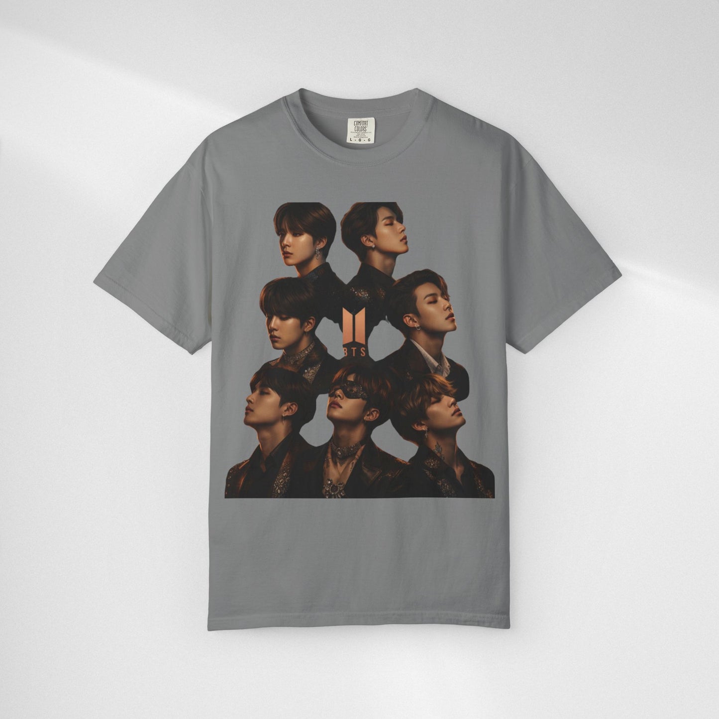 BTS Portrait Collage T-Shirt — Dark Mood Graphic Tee