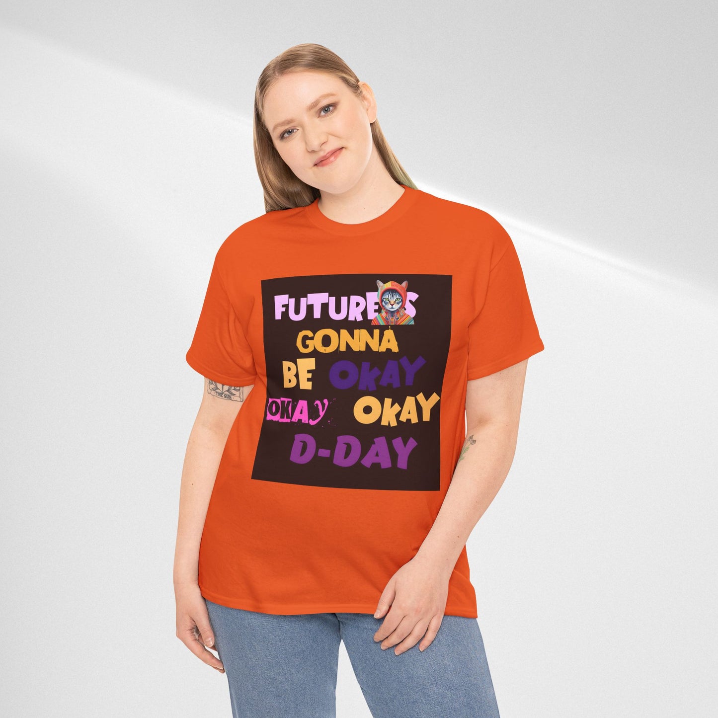 Future's Gonna Be Okay D-Day T-Shirt — Positive Retro Graphic Tee