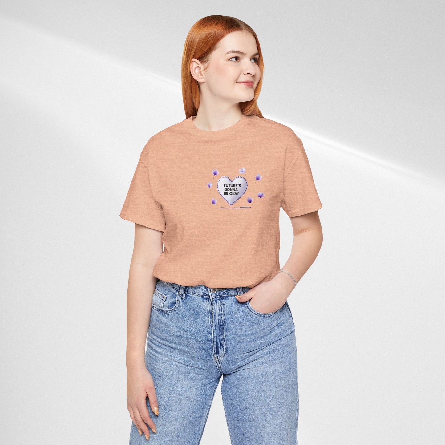 Future's Gonna Be Okay T-Shirt — Purple Heart Positive Graphic Tee