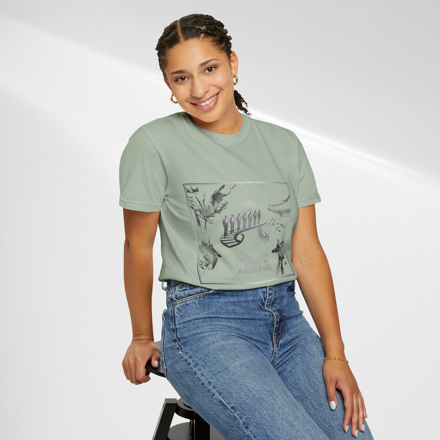 BTS Arirang Graphic T-Shirt — Korean Folklore Illustration Tee