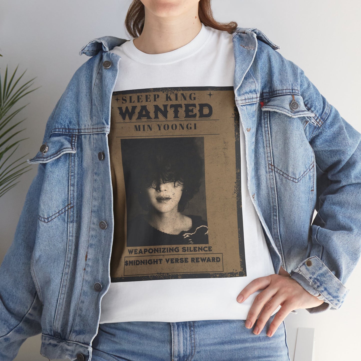 Suga Vintage “Sleeping Wanted” Retro Poster T-Shirt