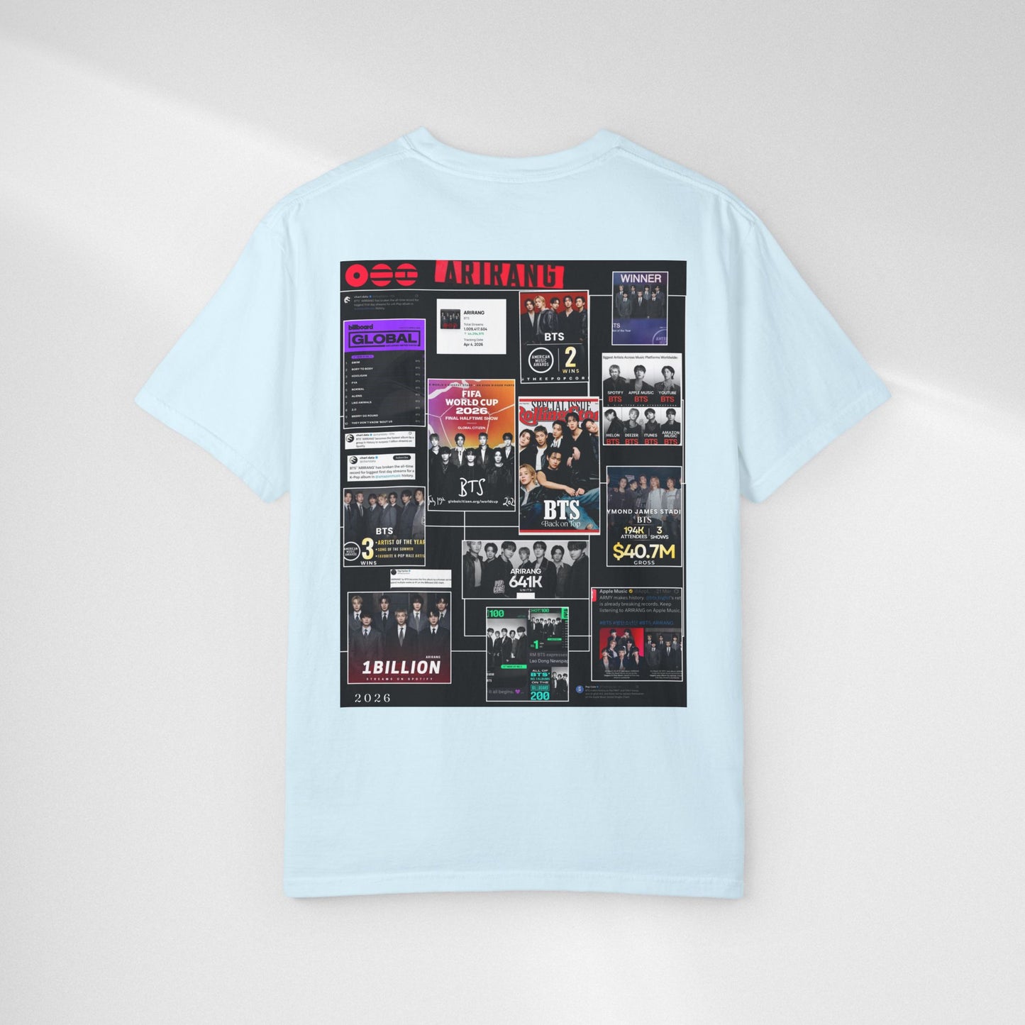 BTS  ARIRANG Collage Graphic T-Shirt — K-Pop Fan Tribute Tee
