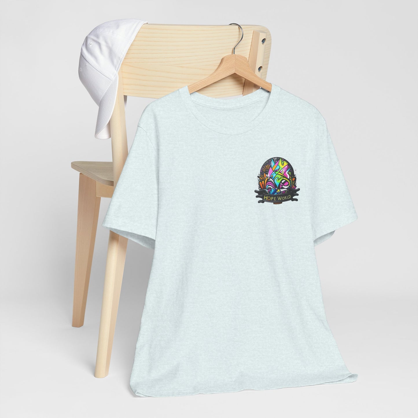 Hope World Graphic Tee — Colorful Graffiti BTS-Inspired Shirt