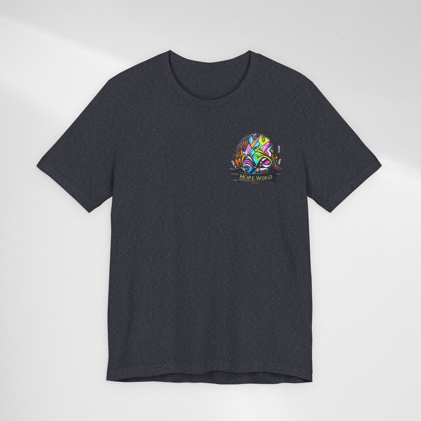 Hope World Graphic Tee — Colorful Graffiti BTS-Inspired Shirt