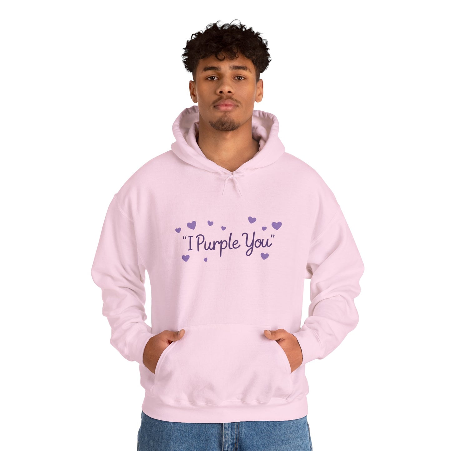 I Purple You Hoodie — Cute Purple Heart Love Pullover