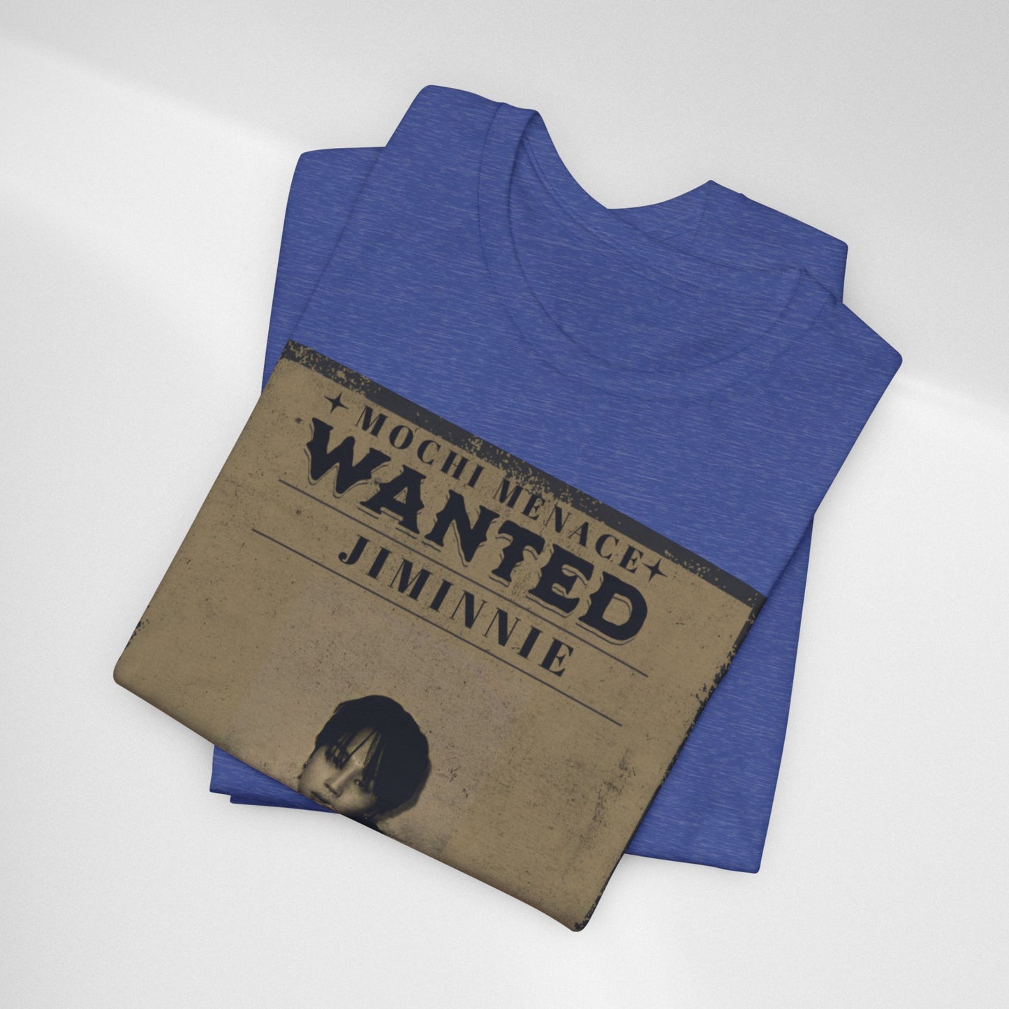 JIMIN Wanted Poster Graphic Tee — 'Mischief Menace' Vintage Style