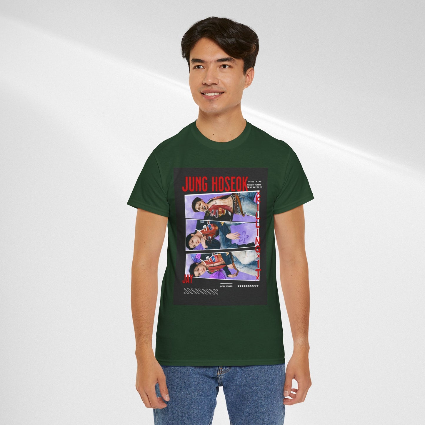 Jung Hoseok Photo Collage Tee — Retro K-Pop Fan Shirt