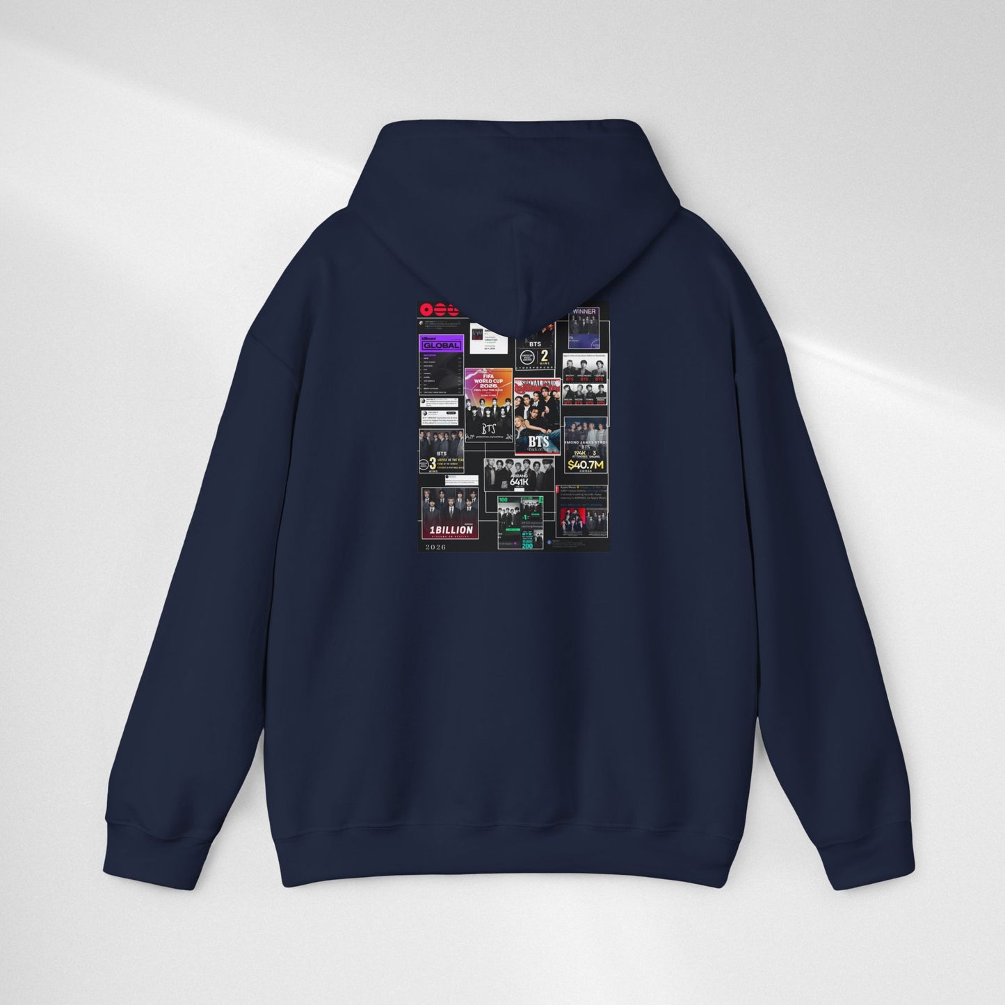 BTS ARIRANG Band Poster Collage Hoodie — Vintage Gig Tour Graphic Sweatshirt