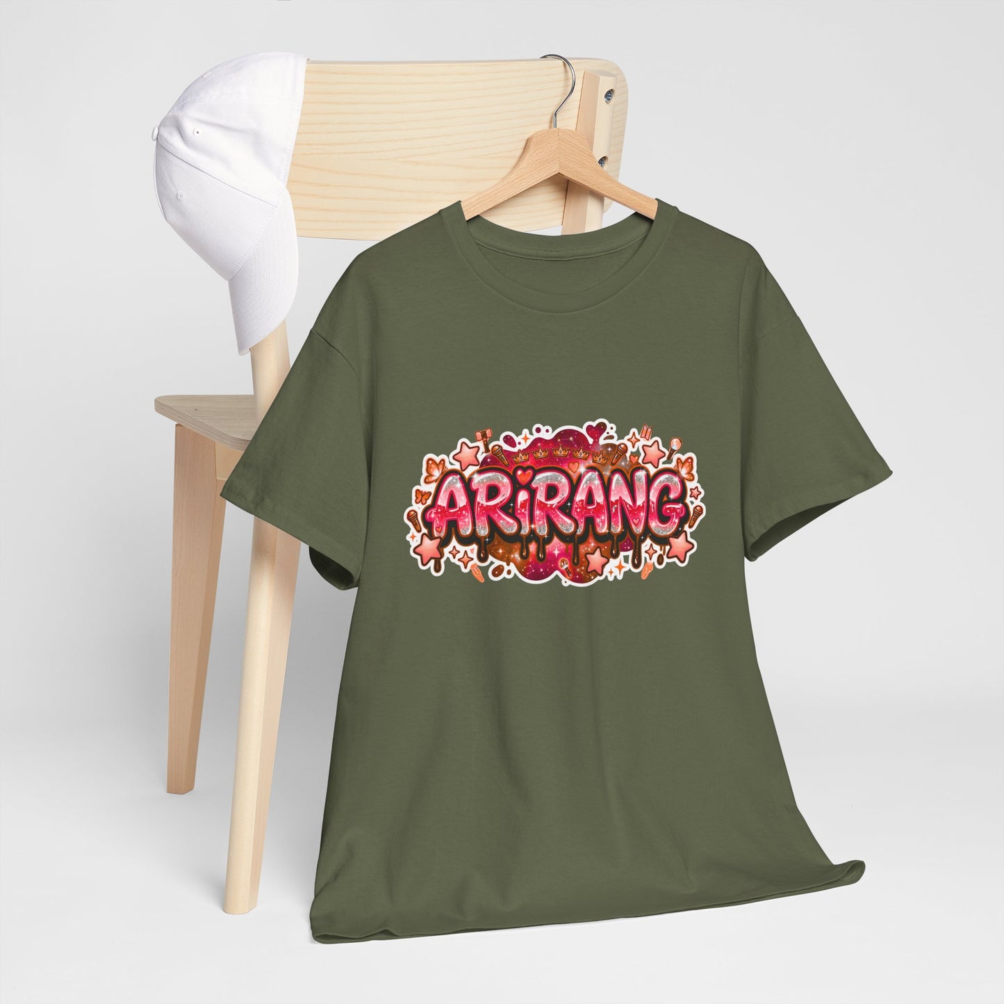 BTS Arirang Floral Graphic Tee - Korean Music Tribute Shirt