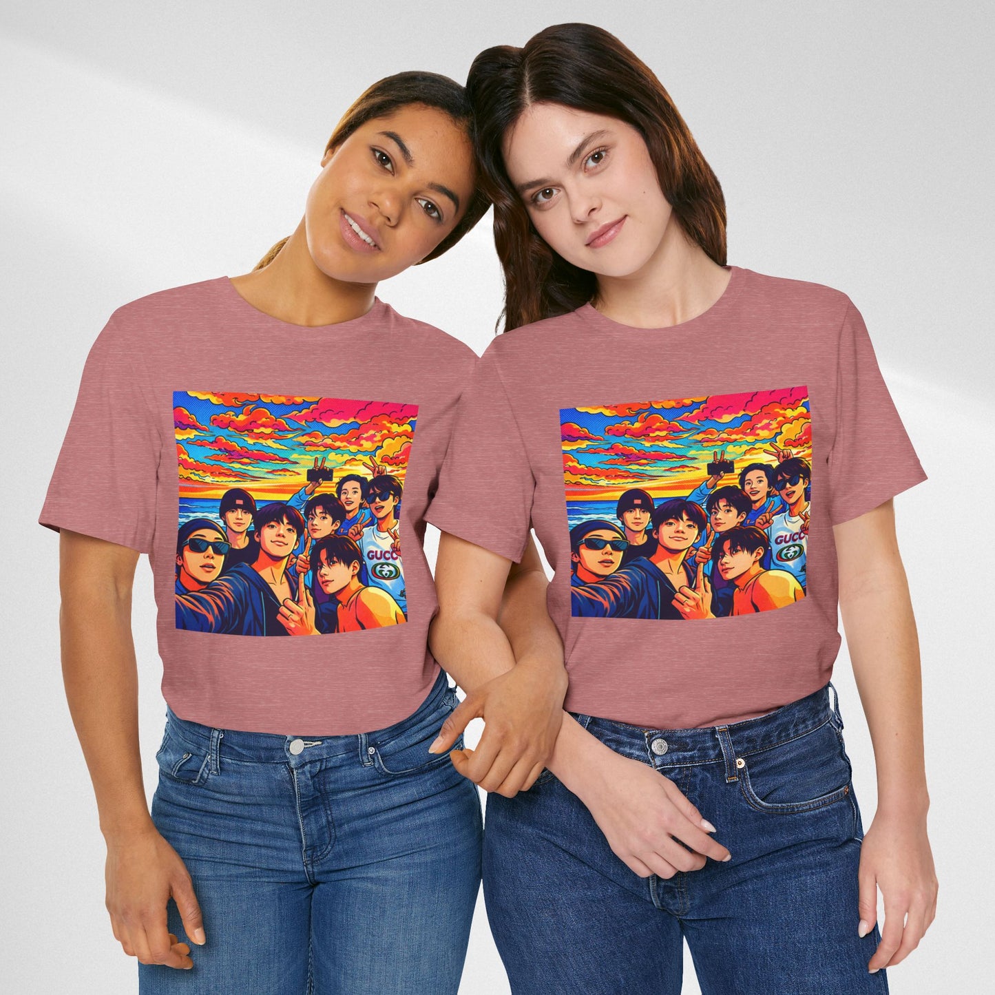 BTS Vibrant Sunset Group Portrait Tee