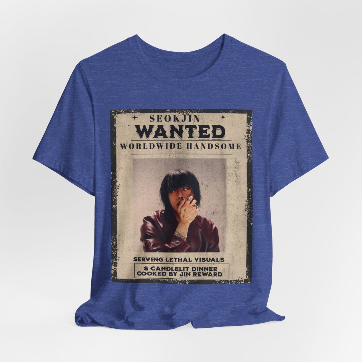 T-Shirt — 'Seokjin Wanted: Worldwide Handsome' Vintage Poster Tee