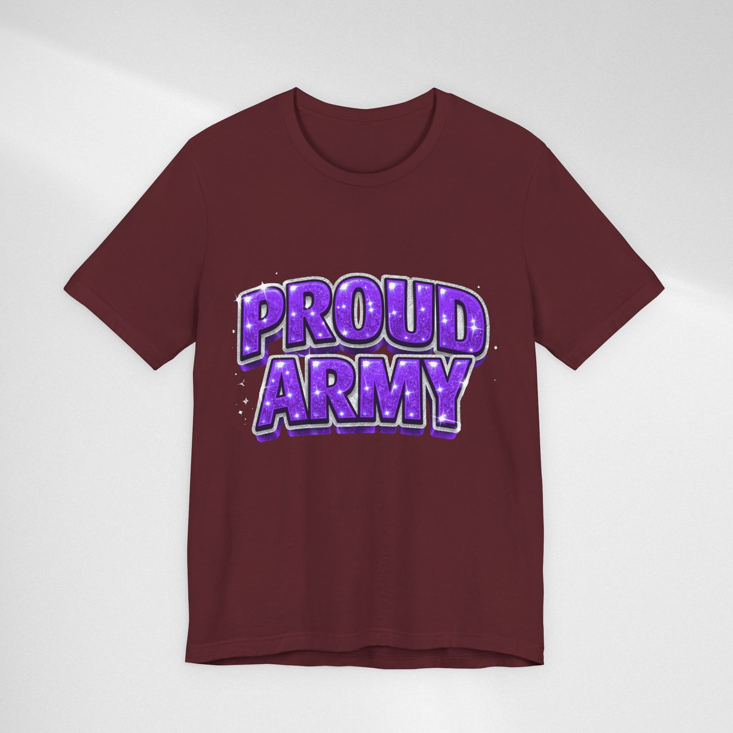 Proud Army T-Shirt — Bold Purple BTS Support Tee