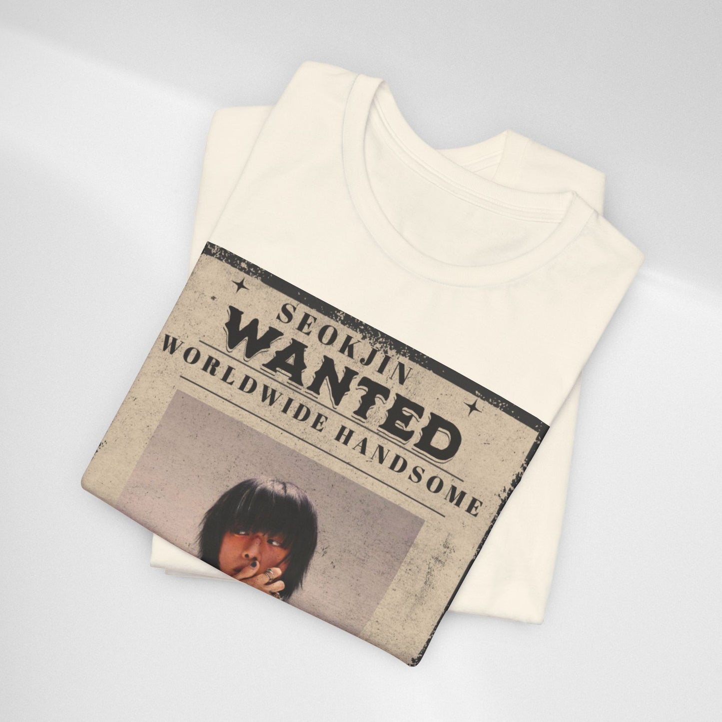 T-Shirt — 'Seokjin Wanted: Worldwide Handsome' Vintage Poster Tee