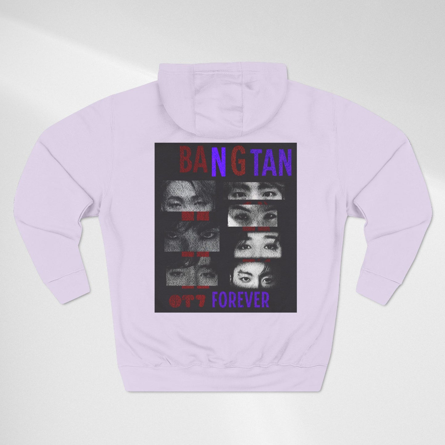 BTS Bangtan Photo-Panel Hoodie — 'Bangtan' 9-Eyes Graphic Fleece Hoodie