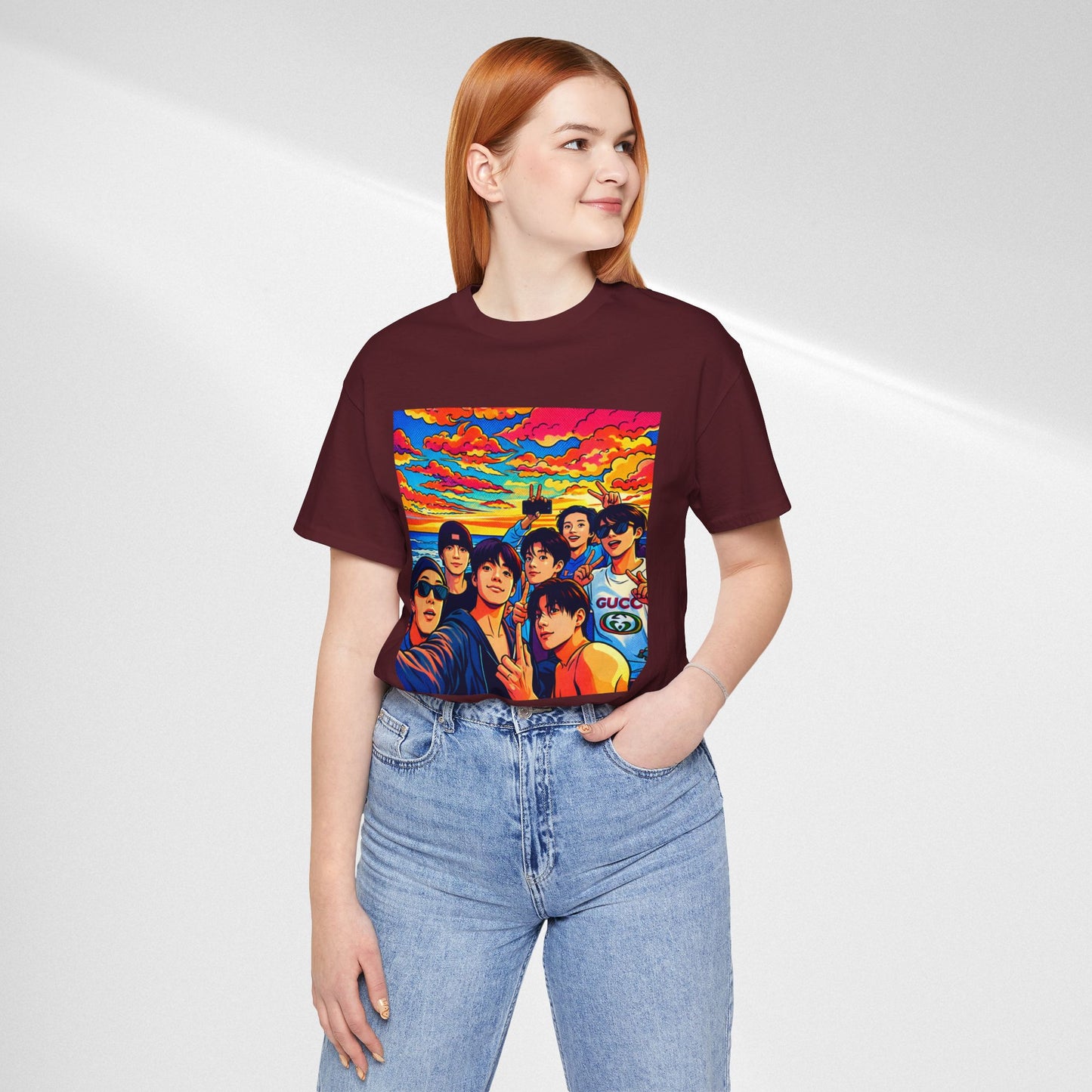 BTS Vibrant Sunset Group Portrait Tee